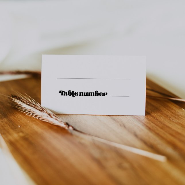 Vintage Retroskripthochzeit Platzkarte (Von Creator hochgeladen)