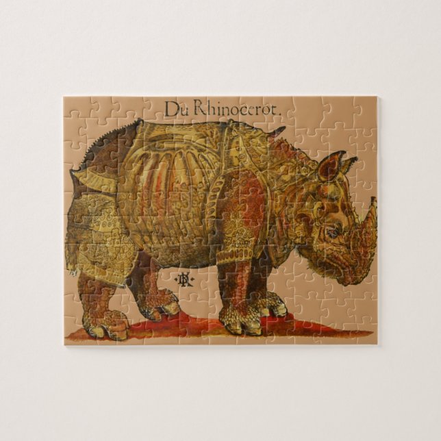 Vintage Rhino Durer's Rhinoceros Antike (Horizontal)