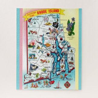 Vintage Rhode Island Karte