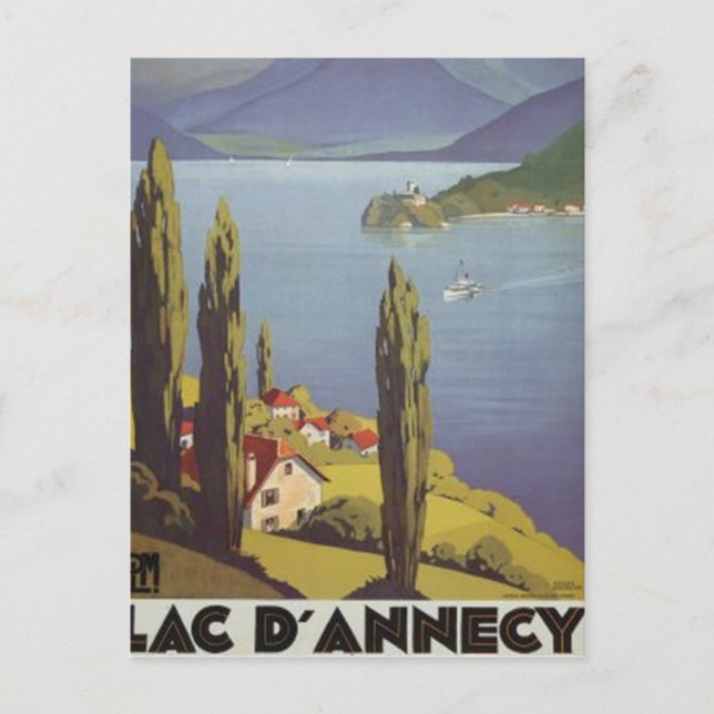 Vintage Rhône-Alpes, Annecy, Frankreich - Postkarte (Vorderseite)