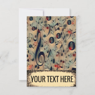 vintage Rhythmik Dankeskarte