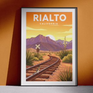 Vintage Rialto Kalifornien Poster