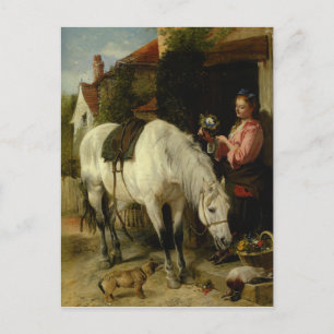 Vintage Richard Ansdell Die Gärtnerstochter Postkarte