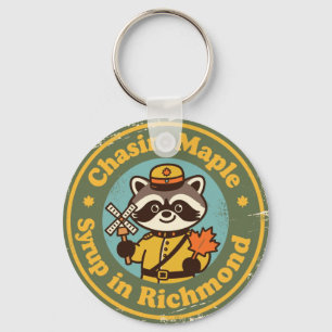 Vintage Richmond Ahornsirup Waschbär Schlüsselanhänger