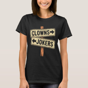 Vintage-Richtung Clowns nach links Joker nach T-Shirt