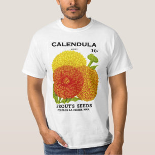 Vintage-Ringelblumen-Samenpaket T-Shirt