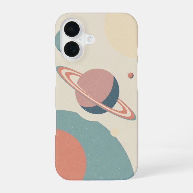 Vintage-Ringplanet iPhone 16 Hülle (Rückseite)
