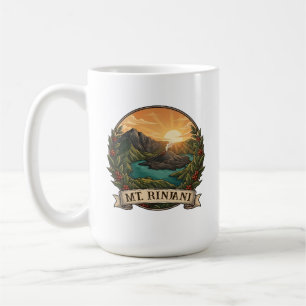 Vintage Rinjani Berg Indonesien Vulkan Retro Kaffeetasse