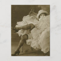 Vintage risque Dancing girl photo