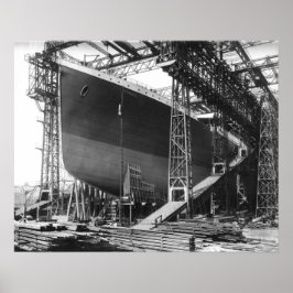 Vintage RMS Titanic in Werftplakat 16" x 20" Poster