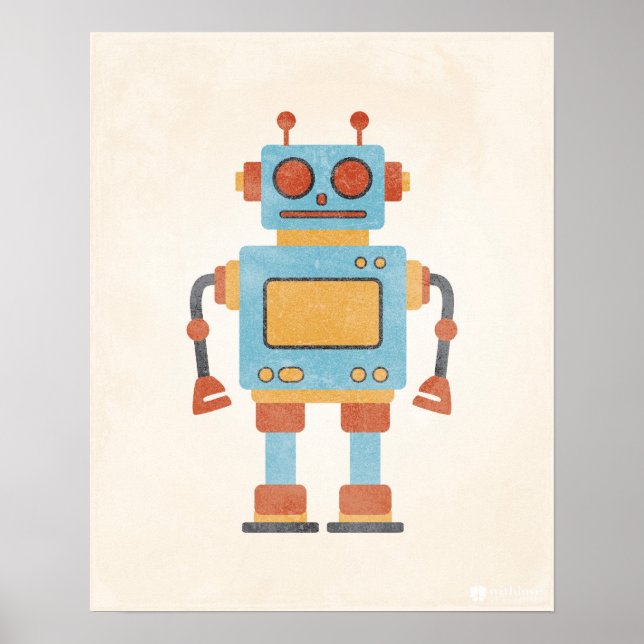 Vintage Robot Poster (Vorne)
