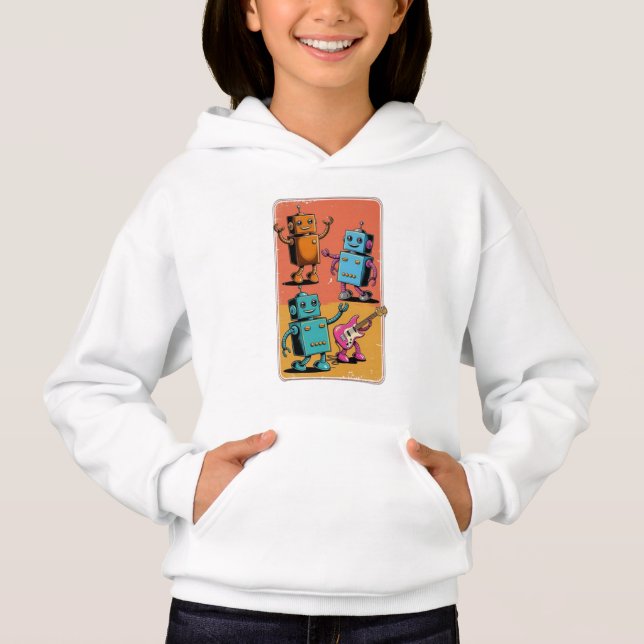 Vintage Roboter Hoodie (Vorderseite)