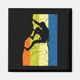 Vintage Rock Climbing Retro Berge Kletterer T-Shir Magnet