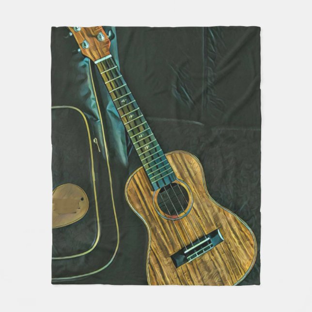 Vintage Rock-Gitarre Fleecedecke (Vorderseite)