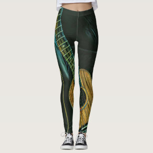Vintage Rock-Gitarre Leggings