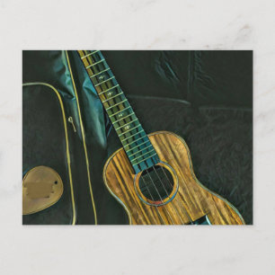 Vintage Rock-Gitarre Postkarte