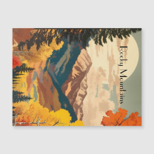 Vintage Rocky Mountains Herbst mit individuellem T Magnetkarte