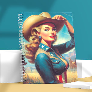 Vintage-Rodeo-Pin-up Notizblock