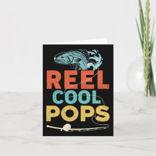 Vintage Rollen Coole Pop Fischen Vatertag Fischer Karte