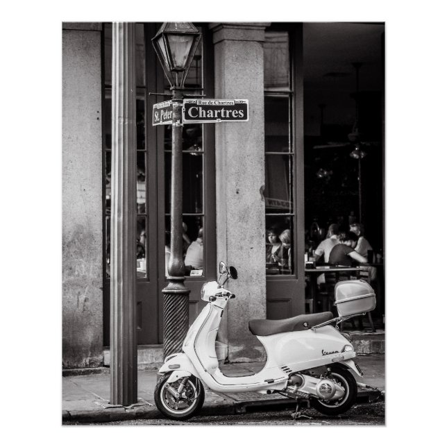 Vintage-Roller Perfektes Poster | Paris Frankreich (Vorderseite)
