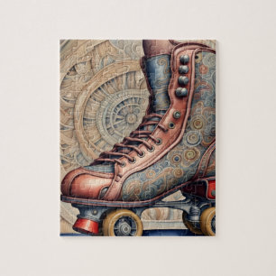 Vintage Roller Skate Kunst.