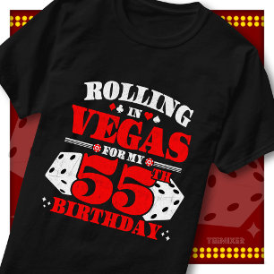 Vintage Rolling In Vegas 55. Geburtstagsfeier T-Shirt