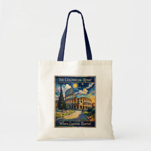 Vintage Rom Colosseum Sternennacht Impressionist Tragetasche
