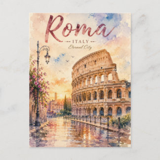 Vintage Roma Kolosseum Postkarte