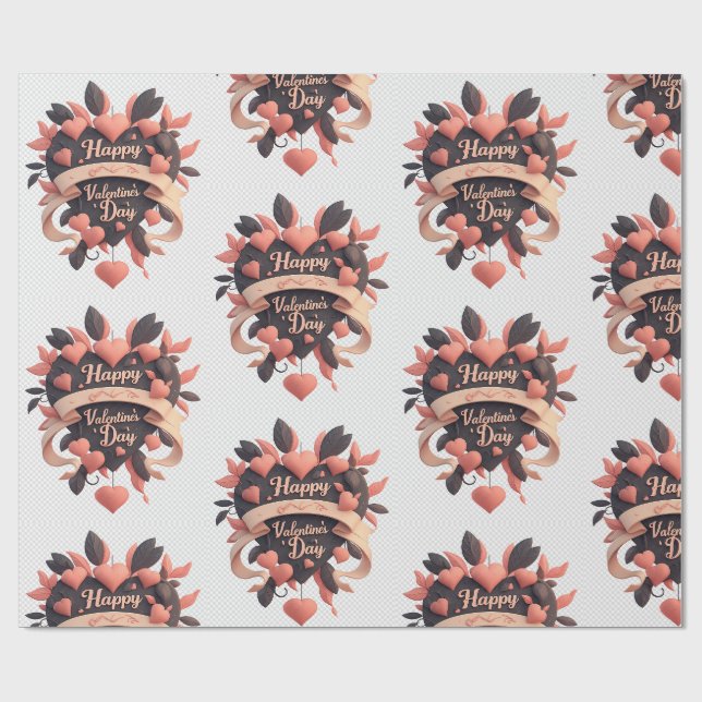 vintage romance valentine wrapping paper geschenkpapier (Flach)