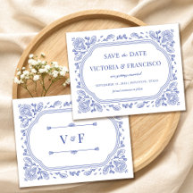 Vintage-Romantik-Floral-Heiratsankündigung