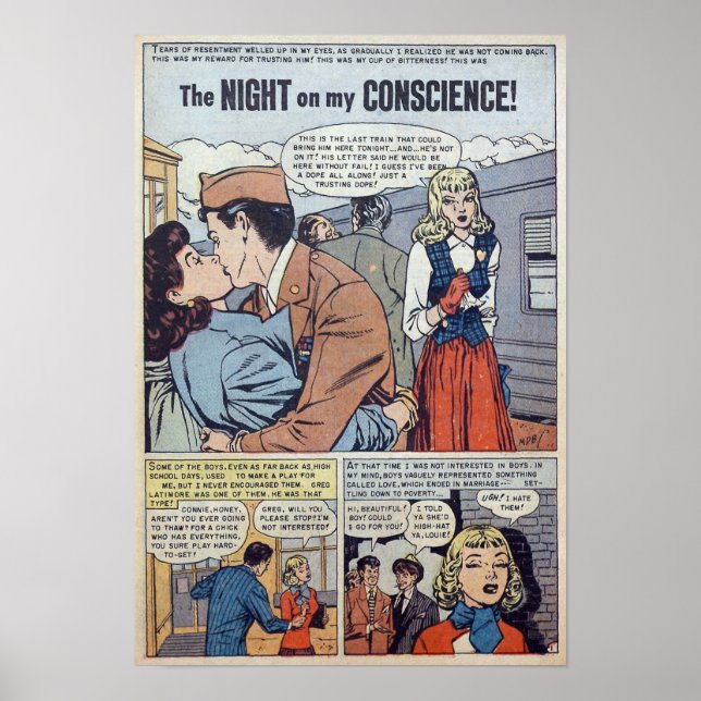 Vintage Romantik Poster (Vorne)