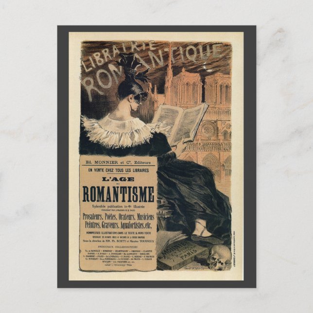 Vintage Romantik Postkarte (Vorderseite)