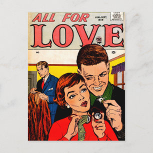 Vintage Romantik Postkarte
