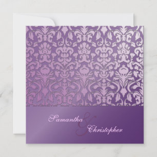 Vintage + Romantische Damast Hochzeitseinladungen Einladung
