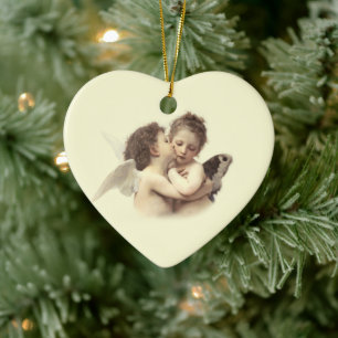 Vintage Romantische Erstküss-Erinnerung für Paare Keramik Ornament