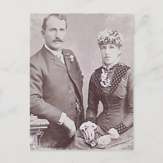Vintage romantische Fotos Postkarte