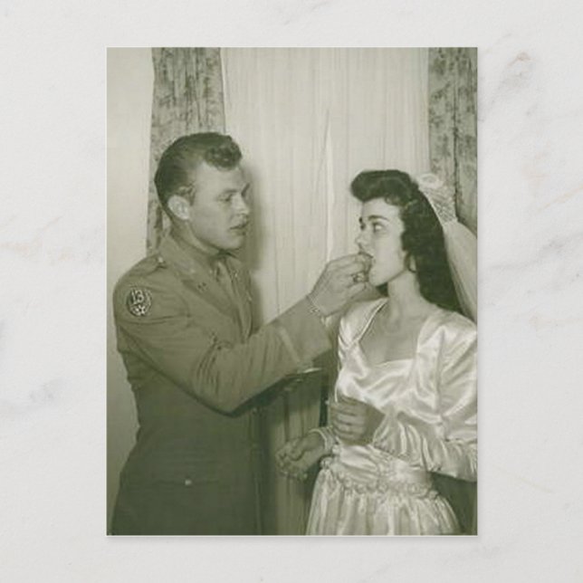 Vintage romantische Fotos Postkarte (Vorderseite)
