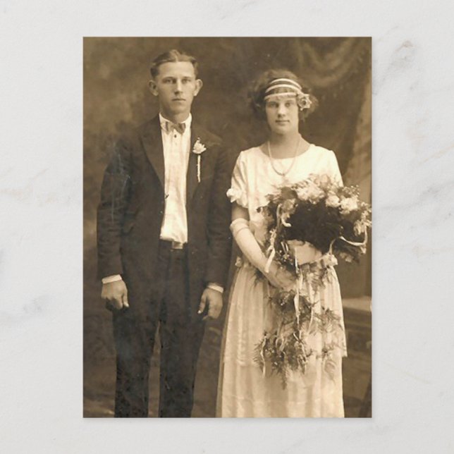 Vintage romantische Fotos Postkarte (Vorderseite)