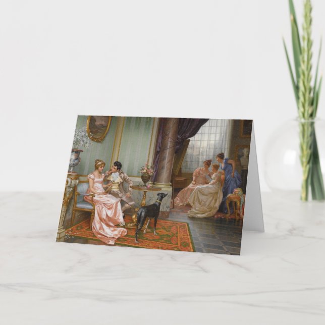 Vintage, romantische Grußkarte Karte (Vorderseite)