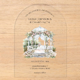 Vintage romantische Hochzeit Acryleinladungen