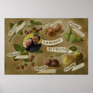 Vintage romantische Hochzeit mit französischem Obs Poster