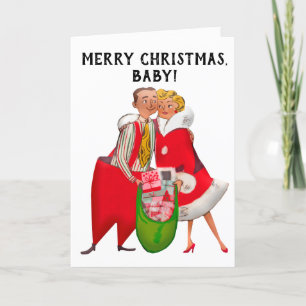 VINTAGE ROMANTISCHE 'ICH LIEBE DICH' WEIHNACHTSKAR FEIERTAGSKARTE
