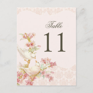 Vintage romantische Liebe Hochzeiten Tischnummer
