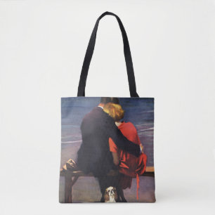 Vintage romantische Liebe, Romantik am Strand Tasche
