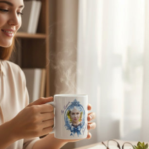 Vintage romantische "Meine Königin" Fototasse Kaffeetasse