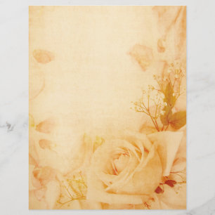 Vintage romantische Rose Papageienschrift