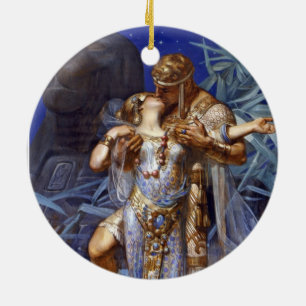 vintage romantisches Paar Antonius Kleopatra klass Keramikornament