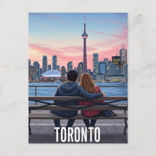 Vintage Romantisches Toronto Kanada Reise Postkarte