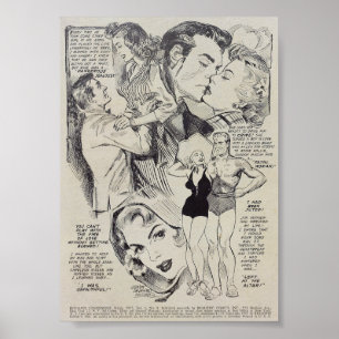 Vintage-Romanze Poster