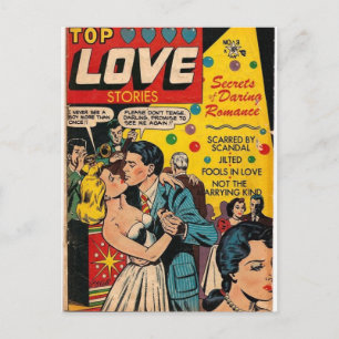 Vintage-Romanze Postkarte